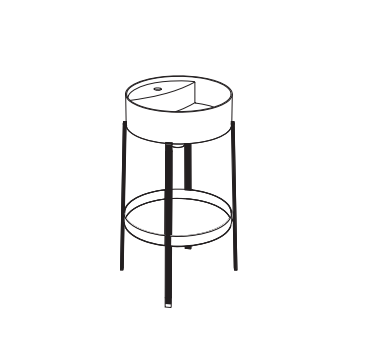 Struttura in Acciaio LACCATO NIC DESIGN CONSOLLE 45 - D. 45 x H. 70 cm