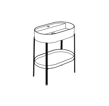 Struttura in Acciaio LACCATO NIC DESIGN CONSOLLE 70 - L. 70 x P. 42 x H. 70 cm