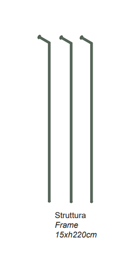 Struttura in Acciaio 3 ASTE NIC DESIGN OVER