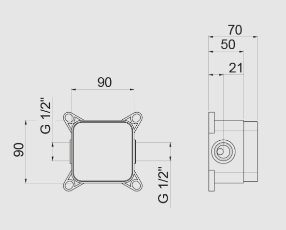MISCELATORE MONOCOMANDO VASCA A PAVIMENTO VEMA AYAS STEEL ACCIAIO V28195