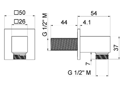 PRESA ACQUA A PARETE VEMA OTTONE V02170