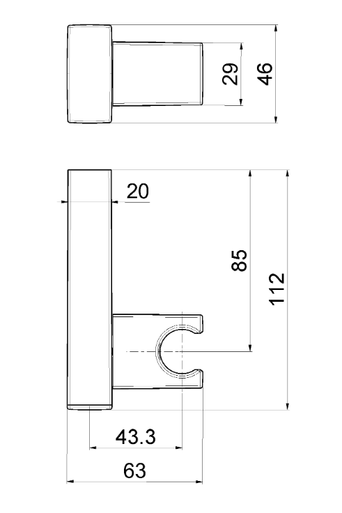SUPPORTO ORIENTABILE DOCCETTA A PARETE VEMA OTTONE V02172