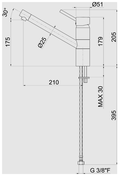 MISCELATORE MONOCOMANDO LAVELLO CANNA GIREVOLE VEMA MURRAY OTTONE V04510