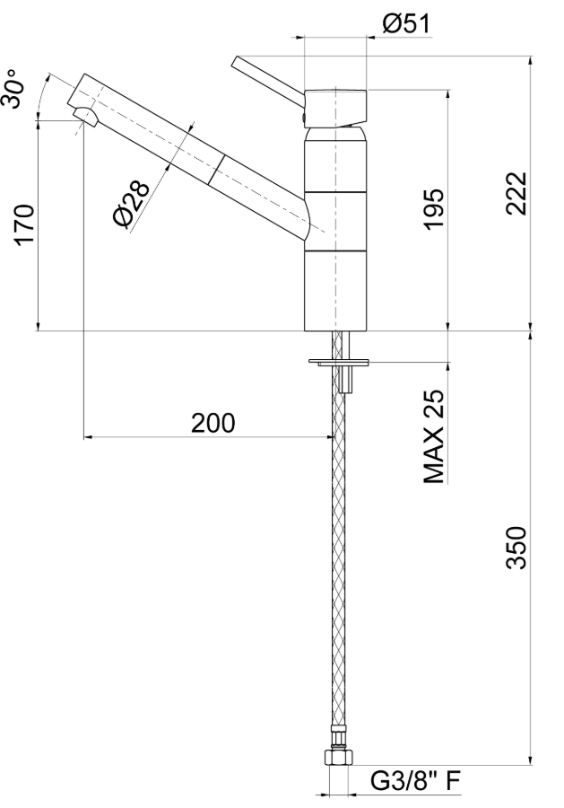 MISCELATORE MONOCOMANDO LAVELLO CANNA GIREVOLE VEMA MURRAY OTTONE V04520