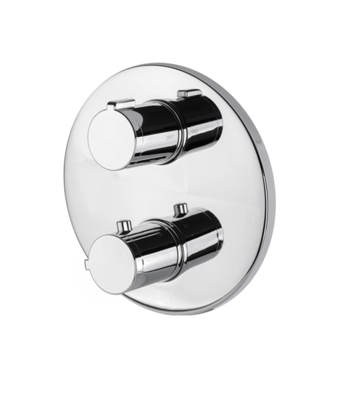 MISCELATORE TERMOSTATICO TONDO DOCCIA VEMA WELLNESS BRASS OTTONE V08110