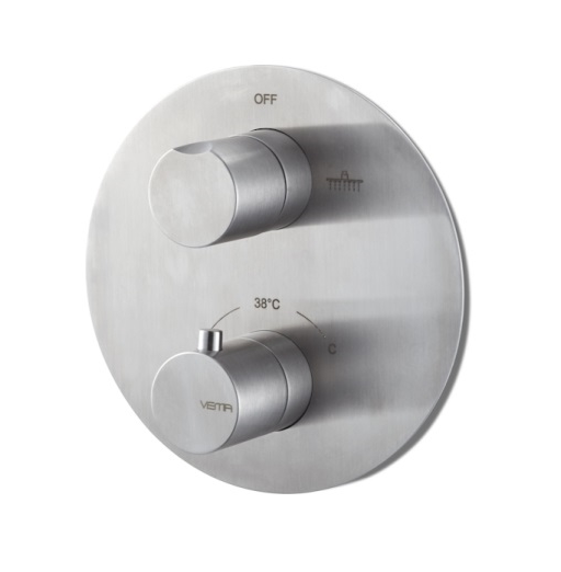 MISCELATORE TERMOSTATICO DOCCIA DA INCASSO VEMA WELLNESS STEEL ACCIAIO V08115