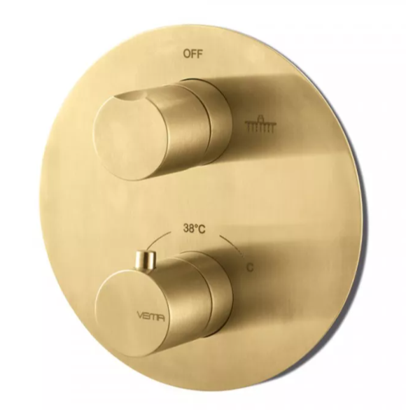 MISCELATORE TERMOSTATICO DOCCIA DA INCASSO VEMA WELLNESS STEEL ACCIAIO V08115