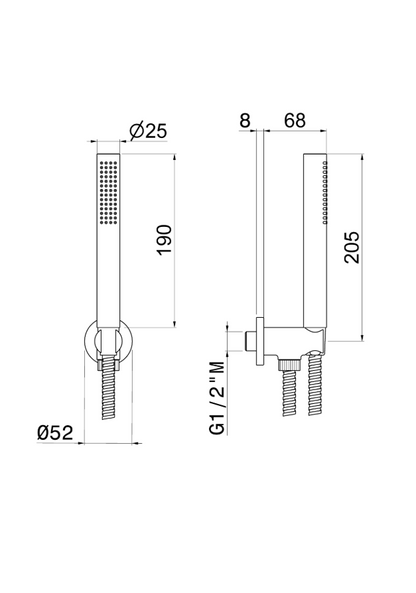 GRUPPO PRESA ACQUA CON DOCCETTA VEMA WELLNESS BRASS OTTONE V08131