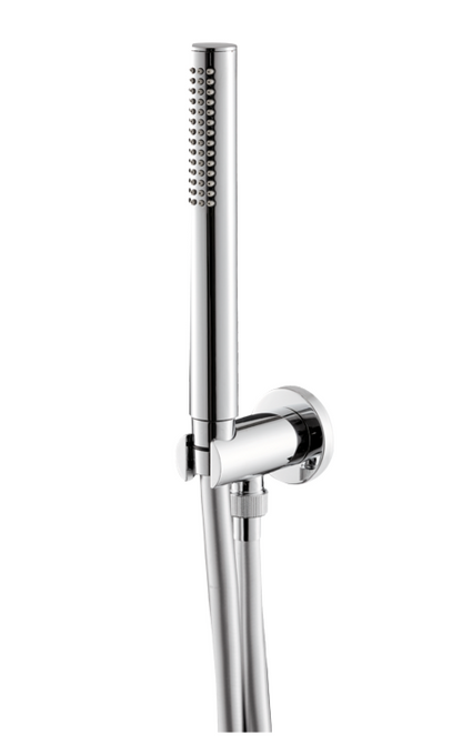 GRUPPO PRESA ACQUA TONDO CON DOCCETTA E FLESSIBILE PVC VEMA WELLNESS BRASS OTTONE V08132