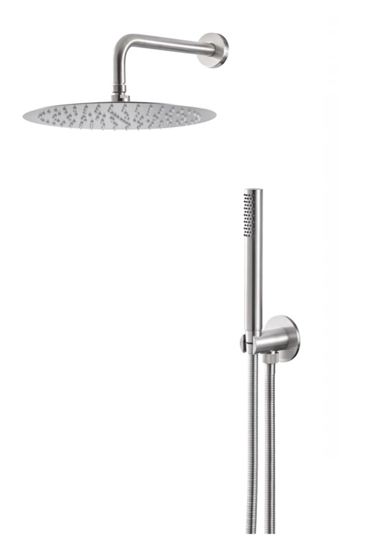 KIT DOCCIA TONDO CON SOFFIONE 300 mm VEMA WELLNESS STEEL ACCIAIO V08136