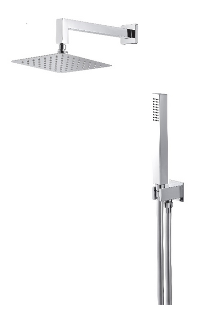 KIT DOCCIA QUADRO CON SOFFIONE 200x200 mm VEMA WELLNESS BRASS OTTONE V08137