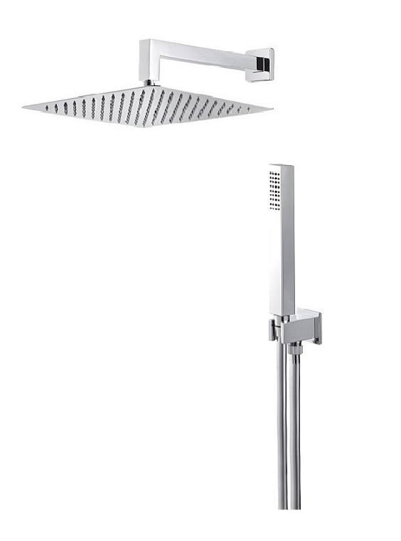 KIT DOCCIA QUADRO CON SOFFIONE 300x300 mm VEMA WELLNESS BRASS OTTONE V08139