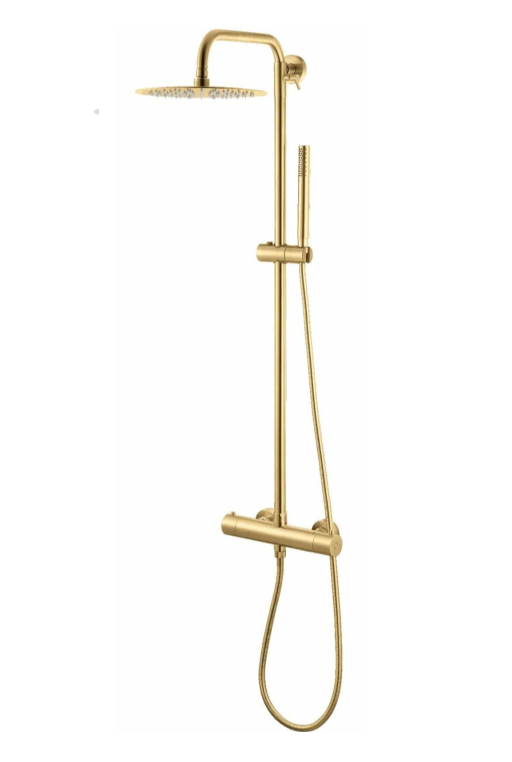 COLONNA DOCCIA DA PARETE TERMOSTATICO VEMA WELLNESS STEEL ACCIAIO V08233