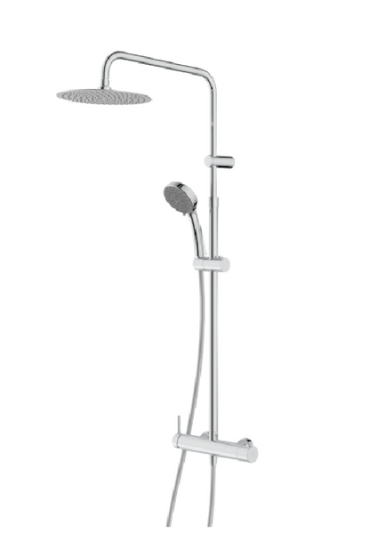 COLONNA DOCCIA DA PARETE CON SOFFIONE TONDO VEMA WELLNESS BRASS OTTONE V08236