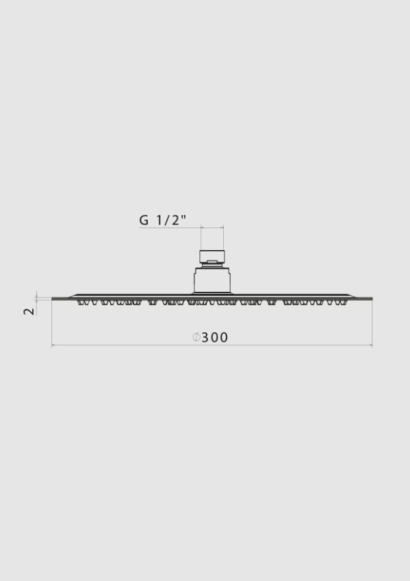 SOFFIONE ULTRASLIM DOCCIA TONDO D. 300 mm VEMA WELLNESS BRASS OTTONE V08245