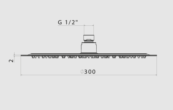 SOFFIONE ULTRASLIM DOCCIA TONDO D. 300 mm VEMA WELLNESS STEEL ACCIAIO V08245