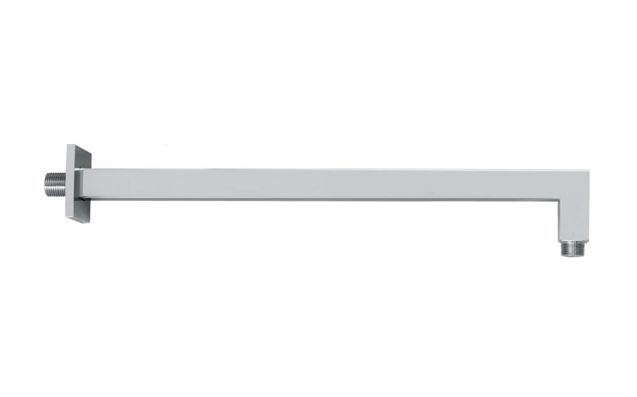 BRACCIO SOFFIONE A PARETE QUADRO L. 400 mm VEMA WELLNESS STEEL ACCIAIO V08255
