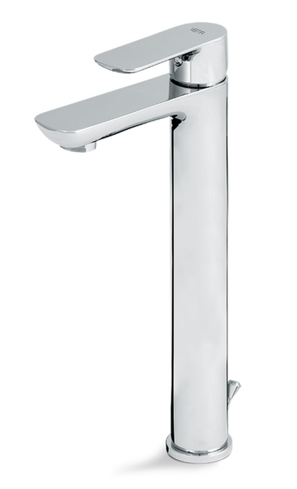 MISCELATORE MONOCOMANDO LAVABO ALTO VEMA SLATE OTTONE V14020 CON SCARICO