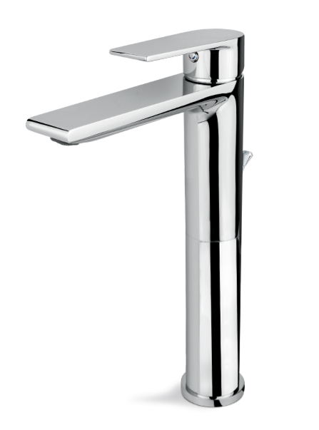 MISCELATORE MONOCOMANDO LAVABO ALTO VEMA TIMEA OTTONE V16020 CON SCARICO