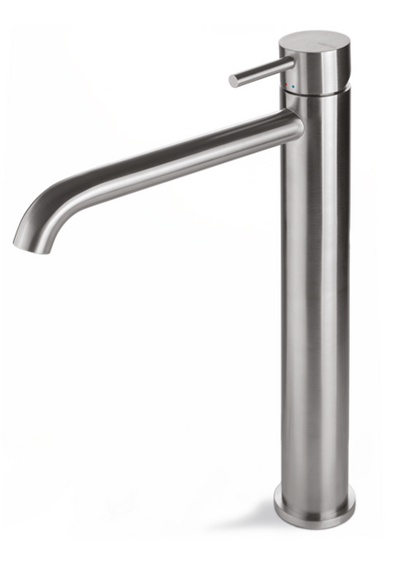 MISCELATORE MONOCOMANDO LAVABO ALTO VEMA TIBER STEEL ACCIAIO V17021 SENZA SCARICO