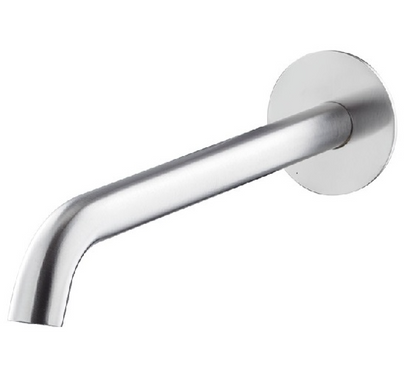 BOCCA DI EROGAZIONE A PARETE LAVABO VEMA TIBER STEEL ACCIAIO V17056