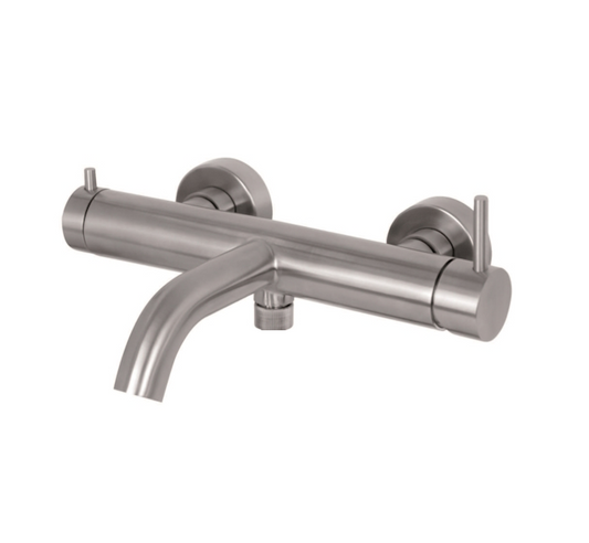 MISCELATORE MONOCOMANDO VASCA ESTERNO CON DEVIATORE VASCA/DOCCIA VEMA OTAGO ACCIAIO V17085