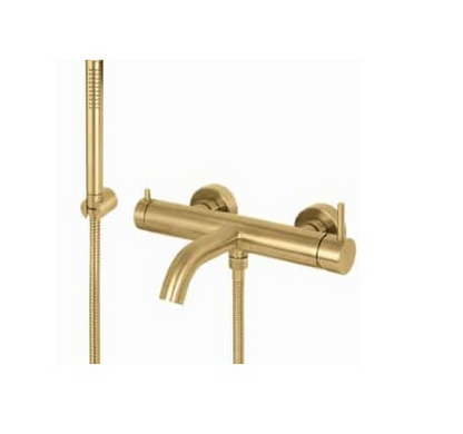 GRUPPO VASCA ESTERNO CON TUBO E DOCCETTA VEMA OTAGO ACCIAIO V17086