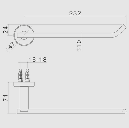 PORTA SALVIETTE APERTO L. 232 mm VEMA ACCIAIO V17315