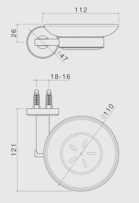 PORTA SAPONE A MURO VEMA ACCIAIO V17320