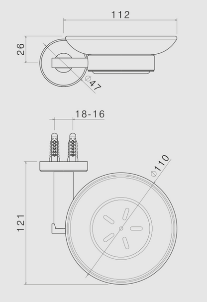 PORTA SAPONE A MURO VEMA ACCIAIO V17320
