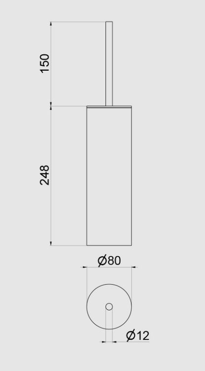 PORTA SCOPINO DA APPOGGIO VEMA ACCIAIO V17345