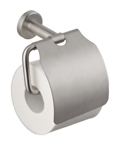 PORTA ROTOLO A MURO CON COPERCHIO VEMA ACCIAIO V17355