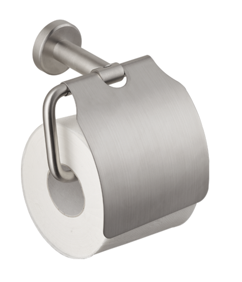 PORTA ROTOLO A MURO CON COPERCHIO VEMA ACCIAIO V17355