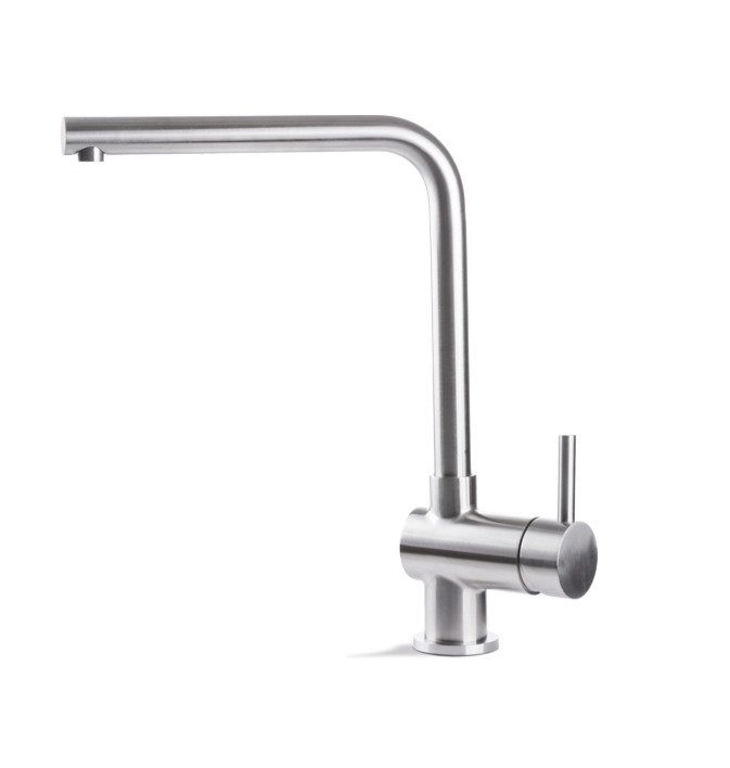 MISCELATORE MONOCOMANDO LAVELLO CANNA L VEMA TIBER STEEL KITCHEN ACCIAIO V19022