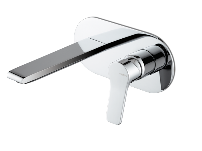 GRUPPO MISCELATORE MONOCOMANDO LAVABO A PARETE L. 180 mm VEMA PARANA' OTTONE V22050