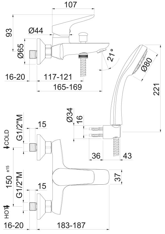 GRUPPO VASCA ESTERNO VEMA INDO OTTONE V24081
