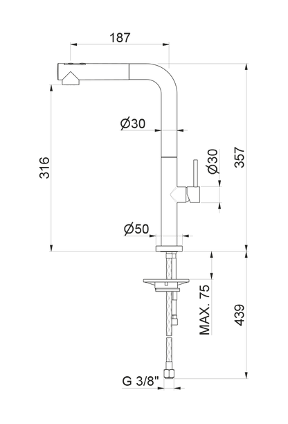 MISCELATORE MONOCOMANDO LAVELLO CANNA L VEMA MOSA OTTONE V26025