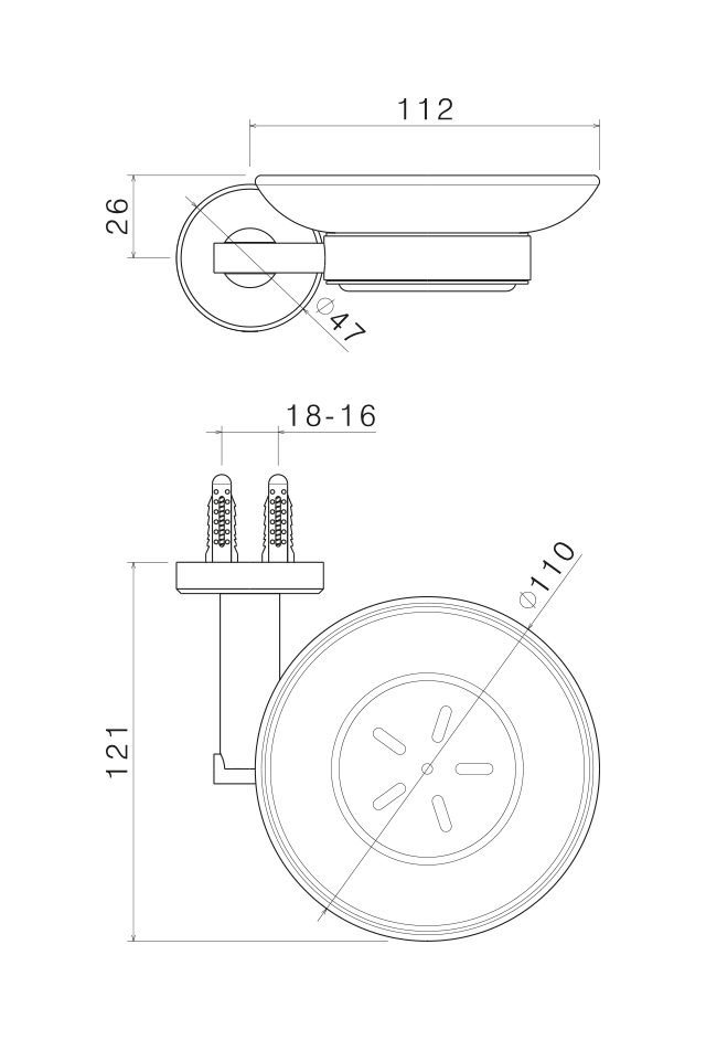 PORTA SAPONE A MURO VEMA OTTONE V27320