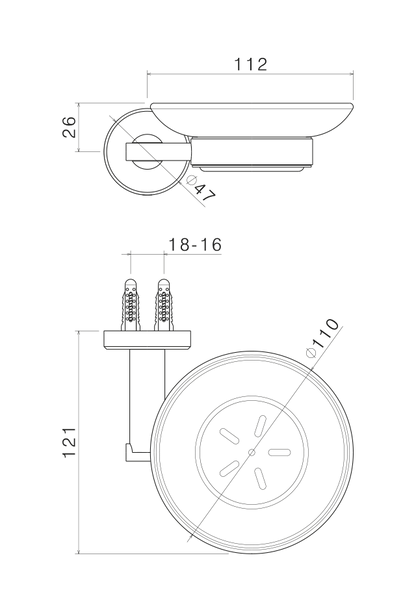 PORTA SAPONE A MURO VEMA OTTONE V27320