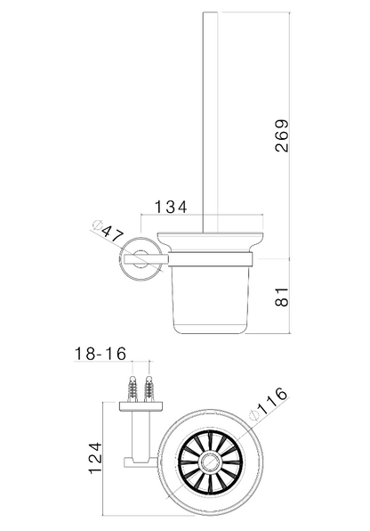 PORTA SCOPINO A MURO VEMA OTTONE V27340