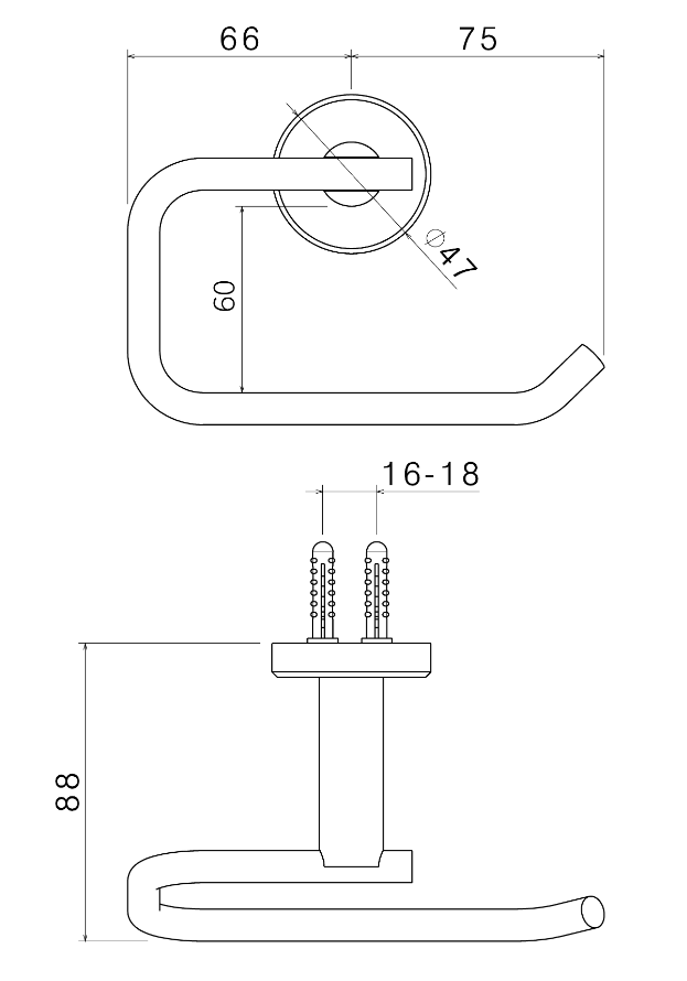 PORTA ROTOLO A MURO VEMA OTTONE V27350