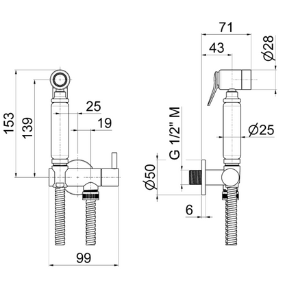RUBINETTO MONOCOMANDO PER WC VEMA TIMEA OTTONE V27400