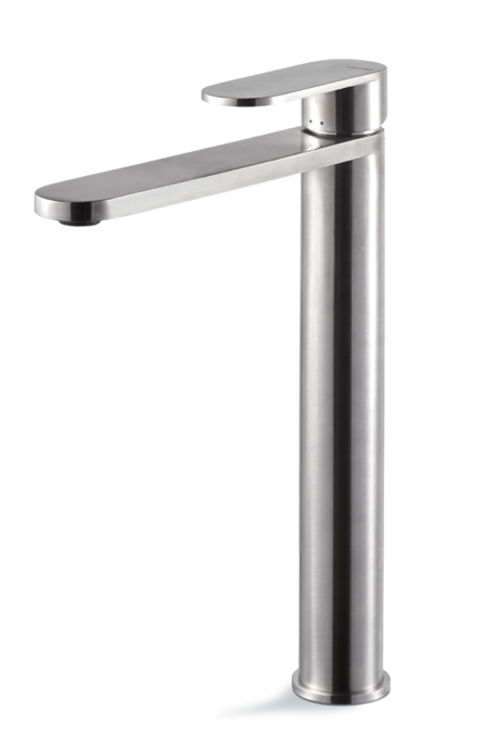 MISCELATORE MONOCOMANDO LAVABO ALTO VEMA AYAS STEEL ACCIAIO V28021 SENZA SCARICO