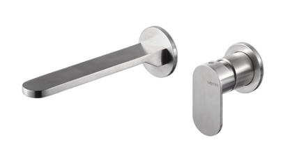 GRUPPO MISCELATORE MONOCOMANDO LAVABO A PARETE VEMA AYAS STEEL ACCIAIO V28050