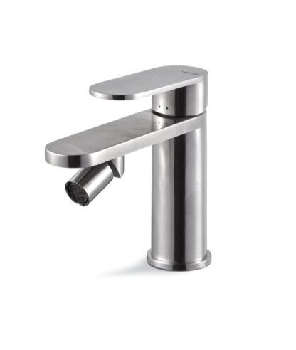 MISCELATORE MONOCOMANDO BIDET VEMA AYAS STEEL ACCIAIO V28071 SENZA SCARICO