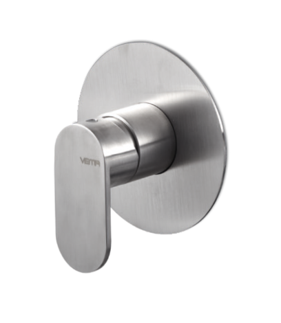 MISCELATORE MONOCOMANDO DOCCIA DA INCASSO VEMA AYAS STEEL ACCIAIO V28130