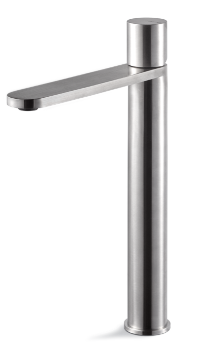 MISCELATORE MONOCOMANDO LAVABO ALTO VEMA VENY STEEL ACCIAIO V29021 SENZA SCARICO