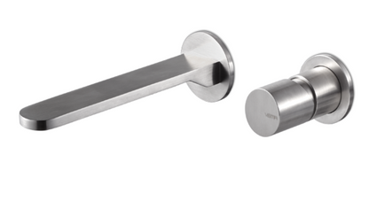 GRUPPO MISCELATORE MONOCOMANDO LAVABO A PARETE VEMA VENY STEEL ACCIAIO V29050