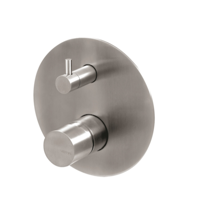 MISCELATORE MONOCOMANDO DA INCASSO CON DEVIATORE VASCA/DOCCIA VEMA VENY STEEL ACCIAIO V29142