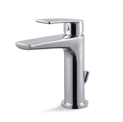 MISCELATORE MONOCOMANDO LAVABO VEMA OTEN OTTONE V30010 CON SCARICO